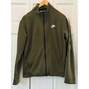 Nike Sportswear‎ Mens M Tribute N98 Track Jacket Olive Green White Stripes NWOT
